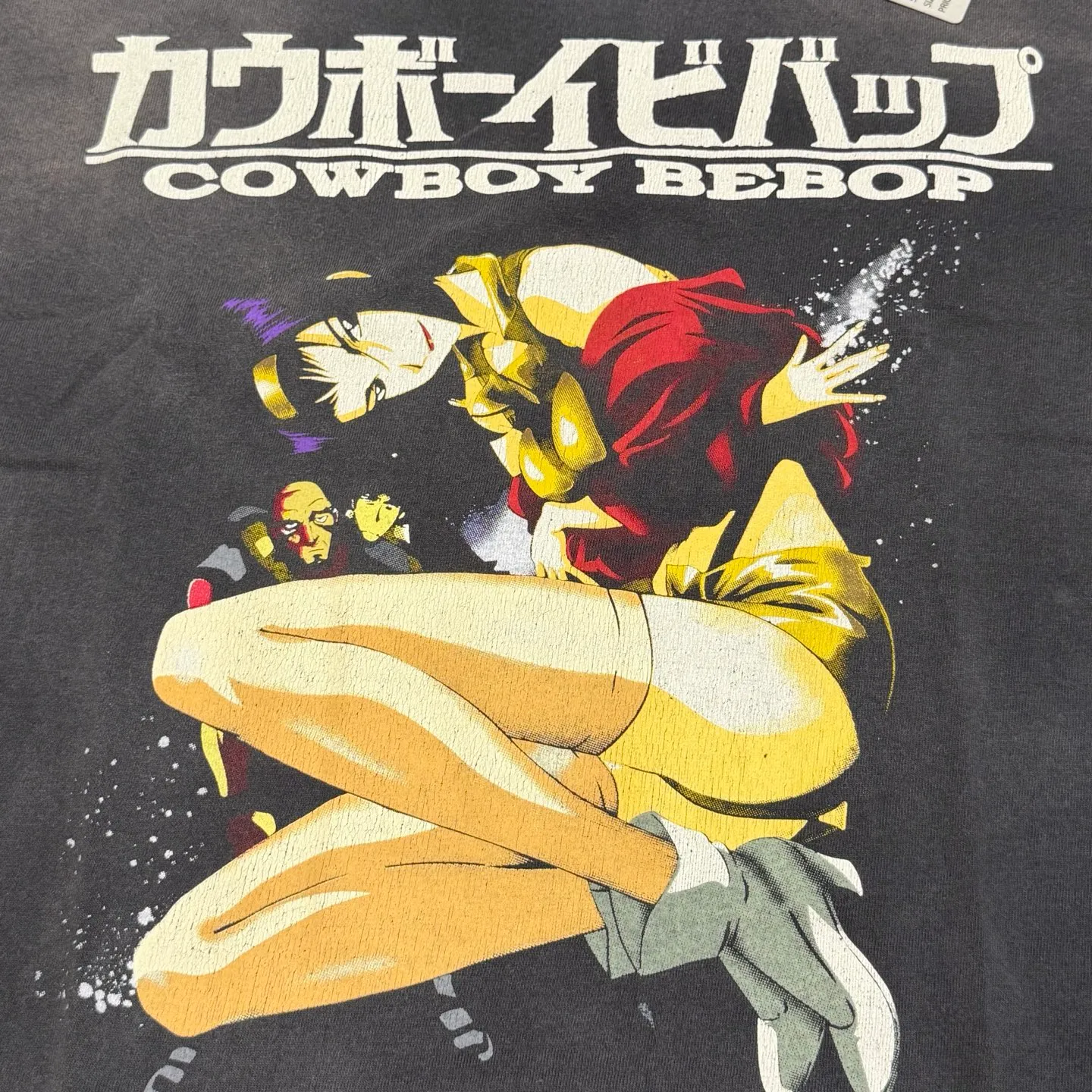 More details SAINT Mxxxxxx × カウボーイビバップ CB_LS TEE/COWBOY BEBOP/BLK Cowboy Bebop co-branded distressed long-sleeved S-XL Big IP anime co-branded Super cool printing design Distressed printing Cylindrical cloth Assute garment dyeing Rewashing and fading process Correct version Customized co-branded accessories Top purchasing level